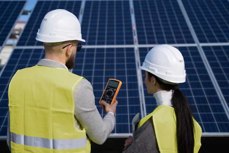 Inspeção de usina solar